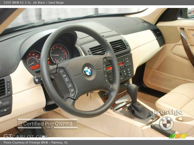 Jet Black / Sand Beige 2005 BMW X3 3.0i