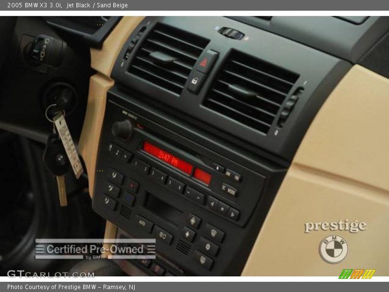 Jet Black / Sand Beige 2005 BMW X3 3.0i