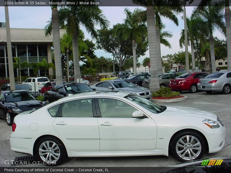 Moonlight White / Wheat Beige 2009 Infiniti M 35 Sedan
