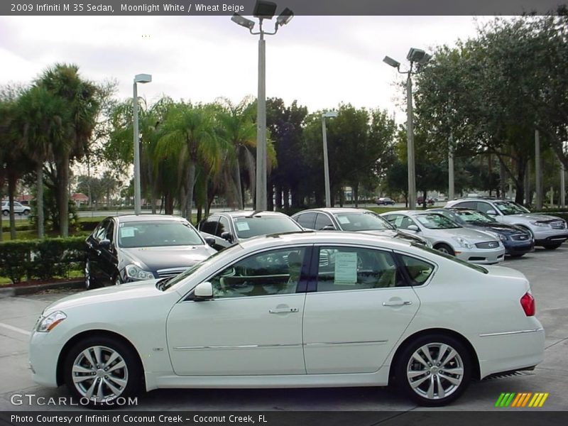 Moonlight White / Wheat Beige 2009 Infiniti M 35 Sedan