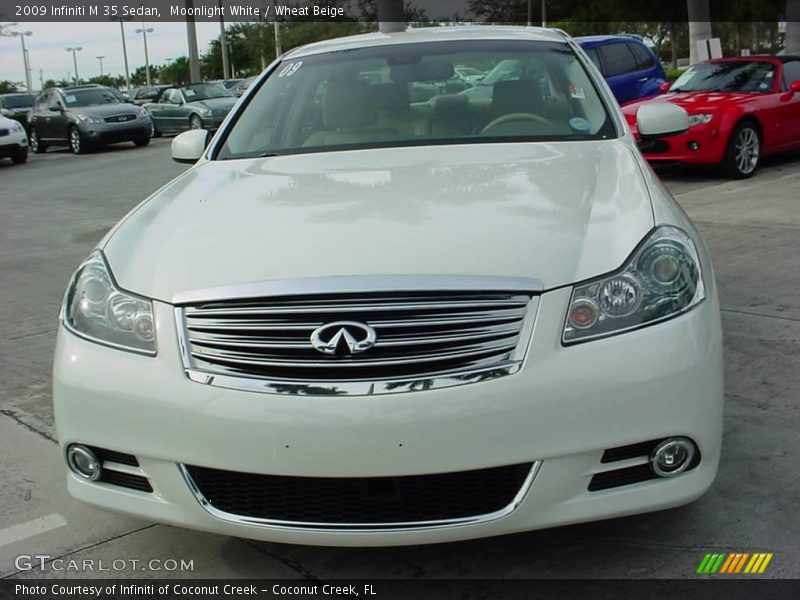 Moonlight White / Wheat Beige 2009 Infiniti M 35 Sedan