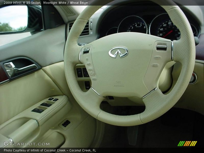 Moonlight White / Wheat Beige 2009 Infiniti M 35 Sedan