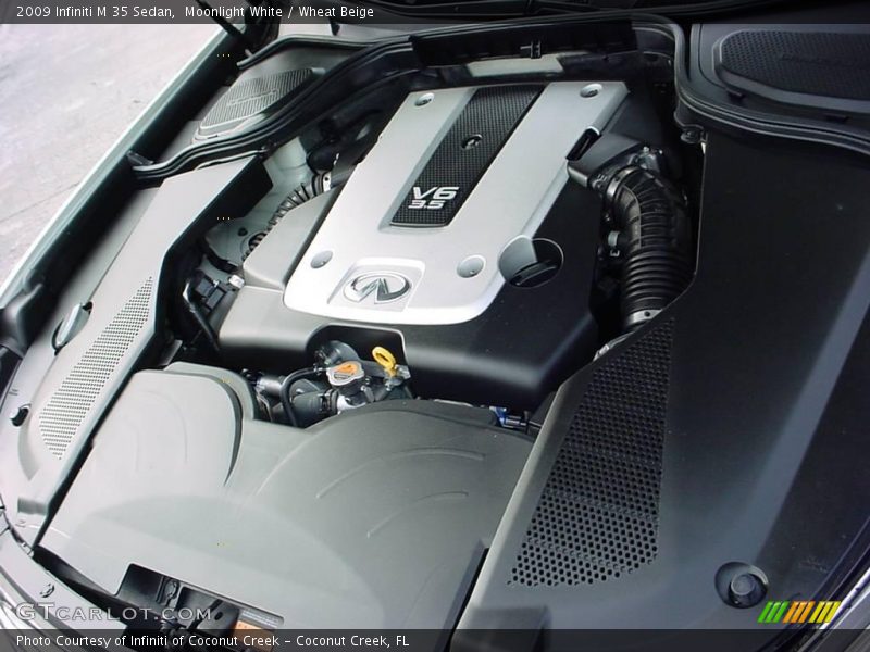 Moonlight White / Wheat Beige 2009 Infiniti M 35 Sedan