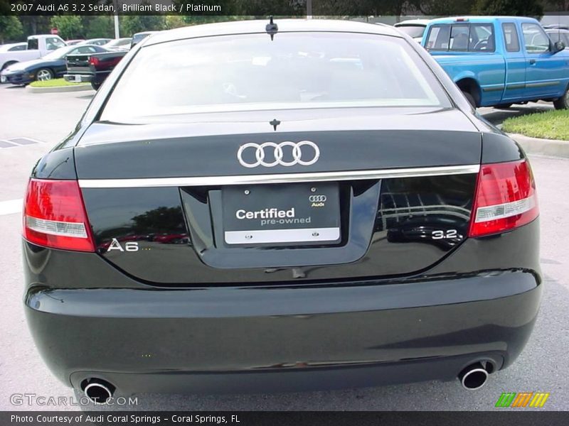 Brilliant Black / Platinum 2007 Audi A6 3.2 Sedan