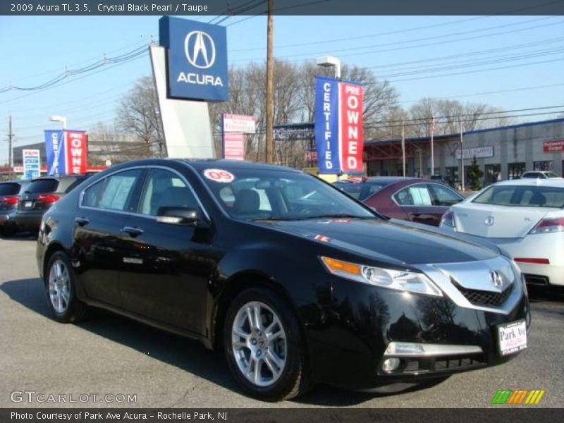 Crystal Black Pearl / Taupe 2009 Acura TL 3.5