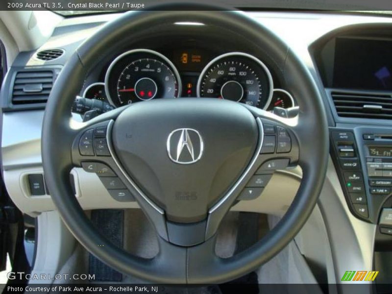 Crystal Black Pearl / Taupe 2009 Acura TL 3.5