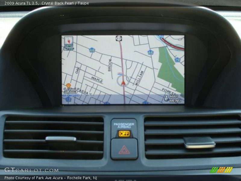 Crystal Black Pearl / Taupe 2009 Acura TL 3.5