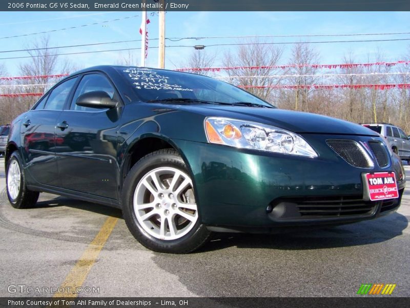 Emerald Green Metallic / Ebony 2006 Pontiac G6 V6 Sedan