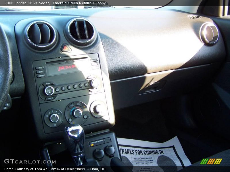 Emerald Green Metallic / Ebony 2006 Pontiac G6 V6 Sedan