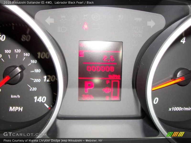 Labrador Black Pearl / Black 2010 Mitsubishi Outlander ES 4WD
