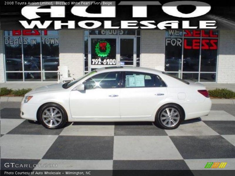 Blizzard White Pearl / Ivory Beige 2008 Toyota Avalon Limited