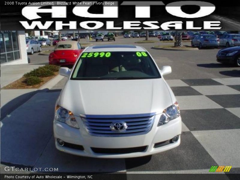 Blizzard White Pearl / Ivory Beige 2008 Toyota Avalon Limited