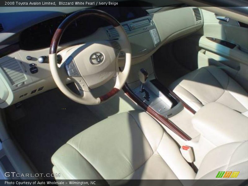 Blizzard White Pearl / Ivory Beige 2008 Toyota Avalon Limited