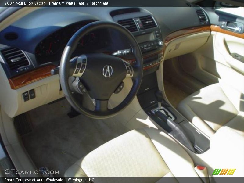 Premium White Pearl / Parchment 2007 Acura TSX Sedan