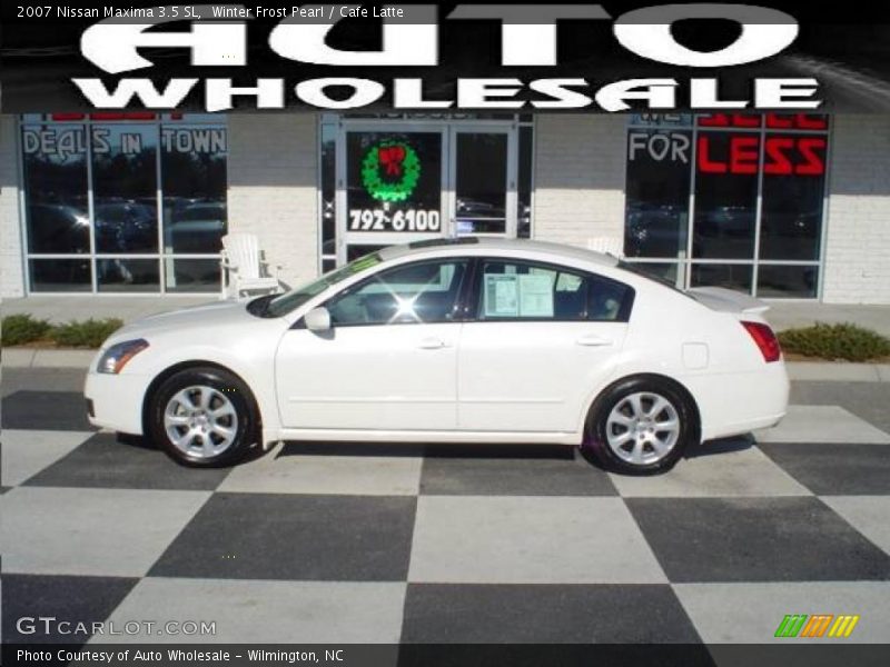 Winter Frost Pearl / Cafe Latte 2007 Nissan Maxima 3.5 SL