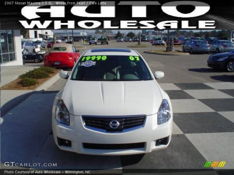 Winter Frost Pearl / Cafe Latte 2007 Nissan Maxima 3.5 SL