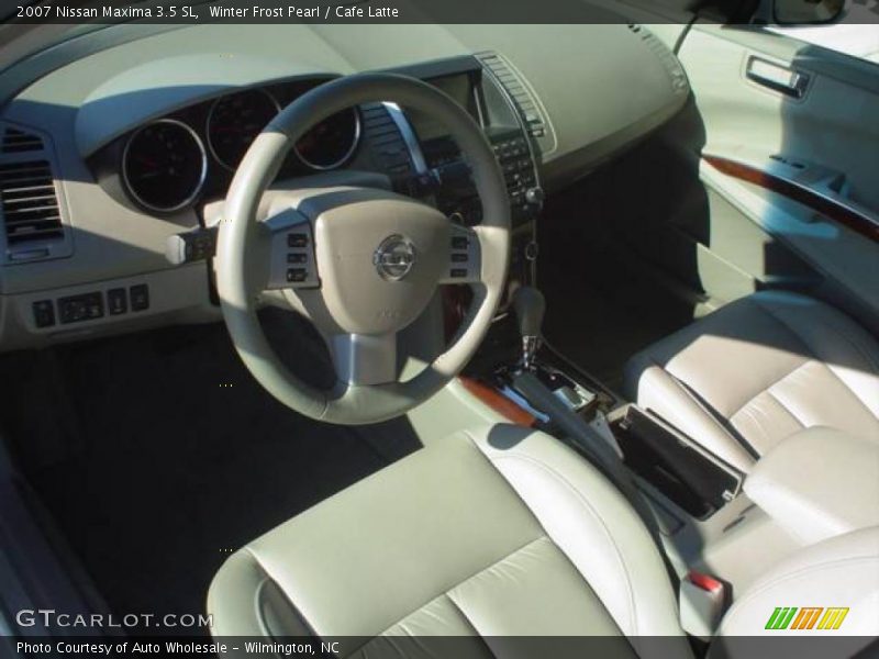 Winter Frost Pearl / Cafe Latte 2007 Nissan Maxima 3.5 SL