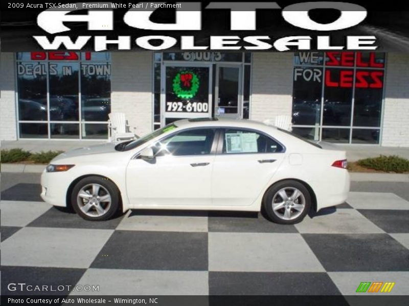 Premium White Pearl / Parchment 2009 Acura TSX Sedan