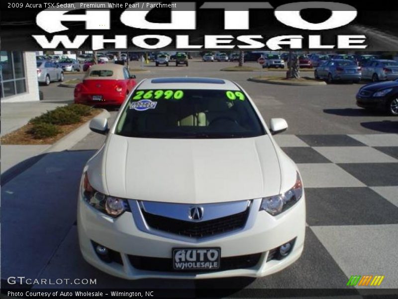 Premium White Pearl / Parchment 2009 Acura TSX Sedan