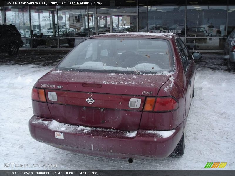 Ruby Red Pearl Metallic / Gray 1998 Nissan Sentra GXE
