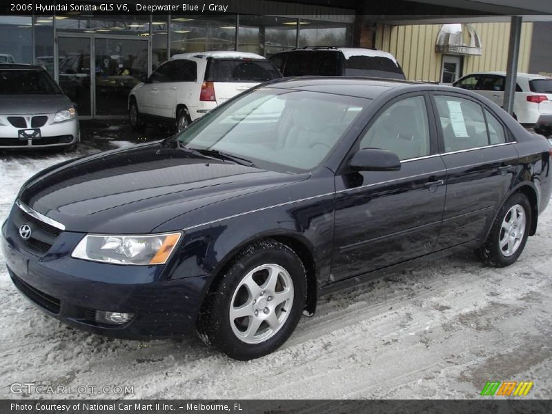 Deepwater Blue / Gray 2006 Hyundai Sonata GLS V6