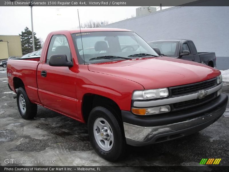 Victory Red / Graphite 2001 Chevrolet Silverado 1500 Regular Cab 4x4