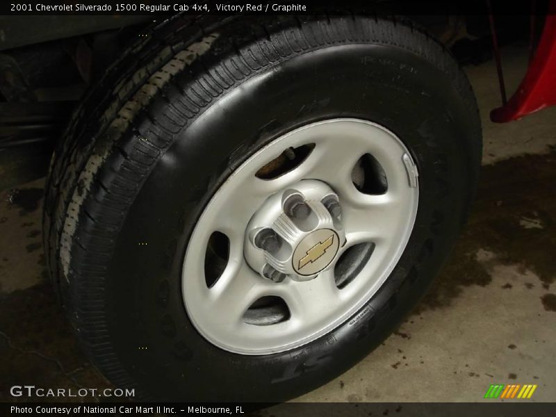 Victory Red / Graphite 2001 Chevrolet Silverado 1500 Regular Cab 4x4