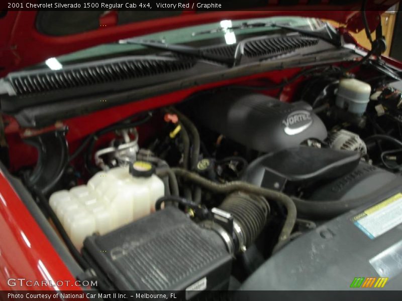 Victory Red / Graphite 2001 Chevrolet Silverado 1500 Regular Cab 4x4