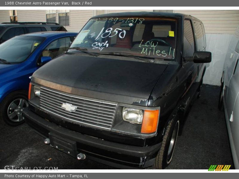 Black / Red 1988 Chevrolet Astro Passenger Van