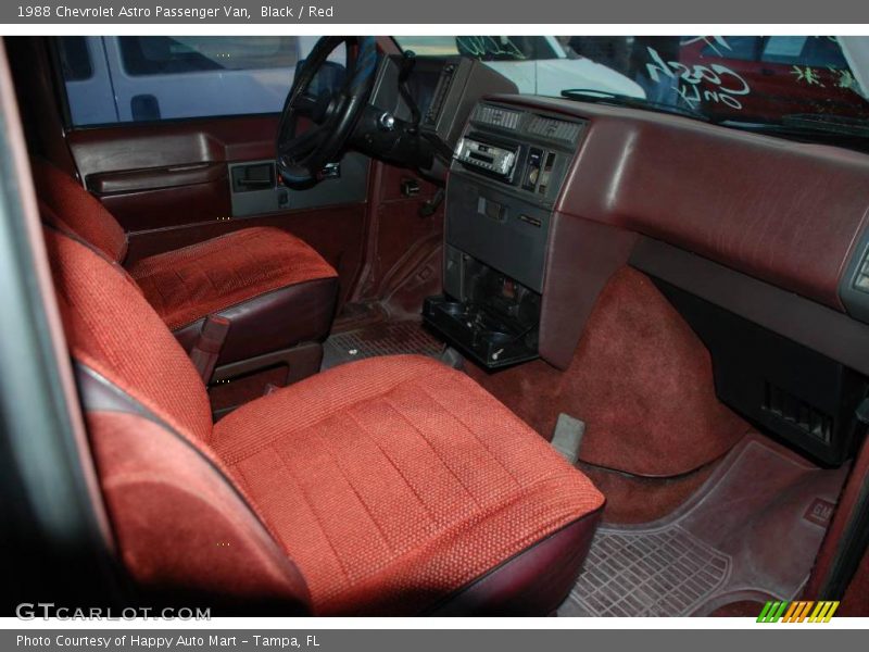 Black / Red 1988 Chevrolet Astro Passenger Van
