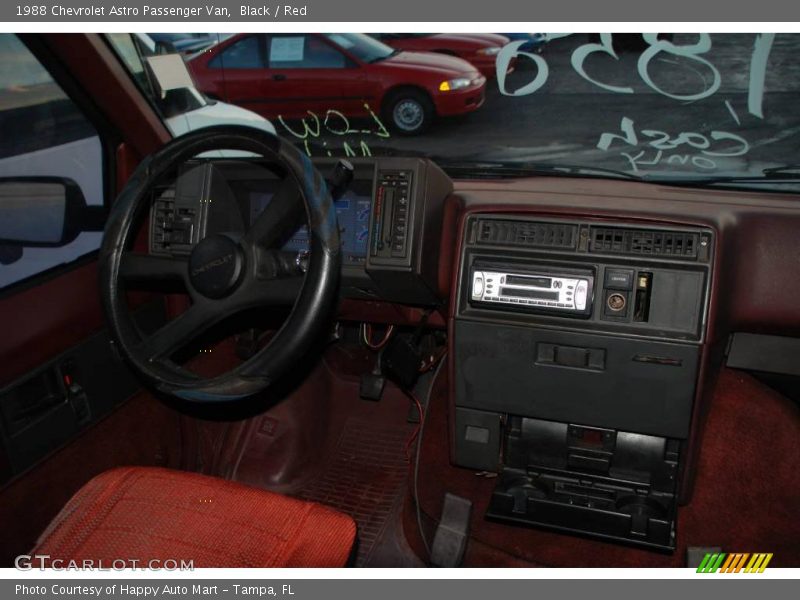 Black / Red 1988 Chevrolet Astro Passenger Van