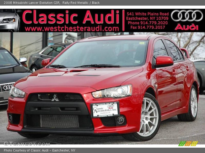 Rally Red Metallic / Black 2008 Mitsubishi Lancer Evolution GSR