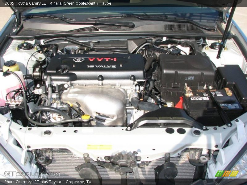 Mineral Green Opalescent / Taupe 2005 Toyota Camry LE