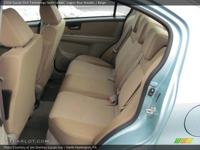 Vapor Blue Metallic / Beige 2009 Suzuki SX4 Technology Sport Sedan