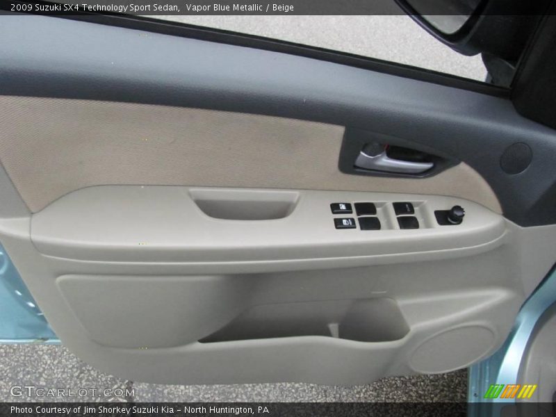 Vapor Blue Metallic / Beige 2009 Suzuki SX4 Technology Sport Sedan