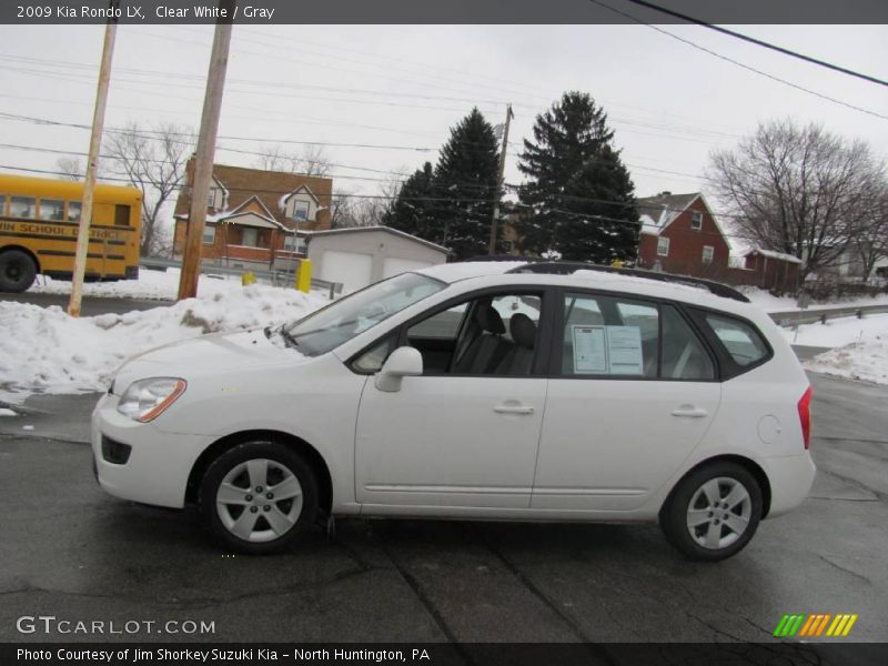 Clear White / Gray 2009 Kia Rondo LX
