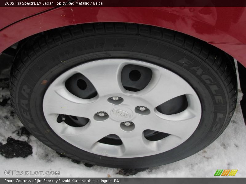 Spicy Red Metallic / Beige 2009 Kia Spectra EX Sedan