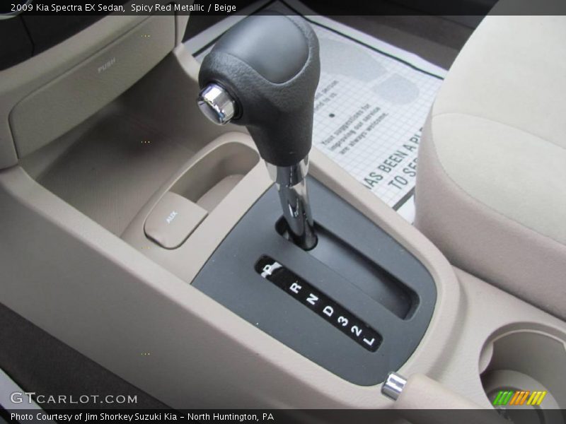 Spicy Red Metallic / Beige 2009 Kia Spectra EX Sedan