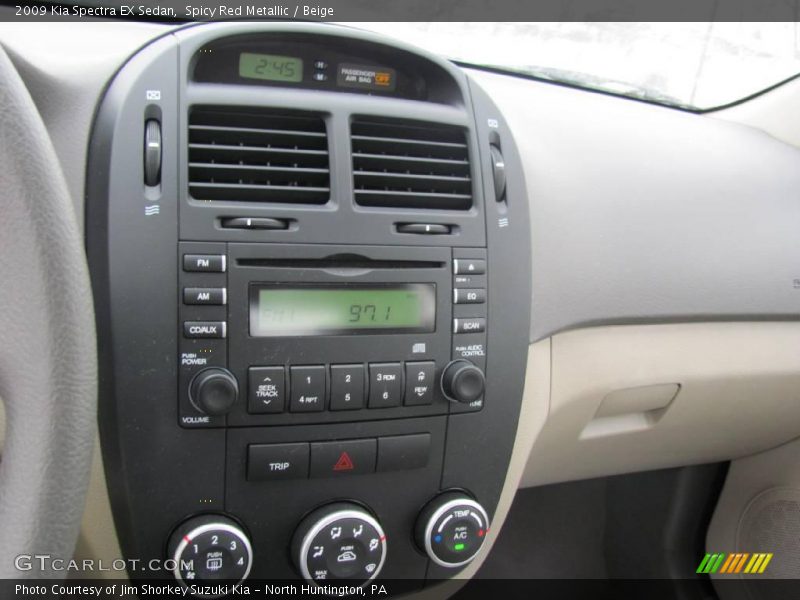 Spicy Red Metallic / Beige 2009 Kia Spectra EX Sedan