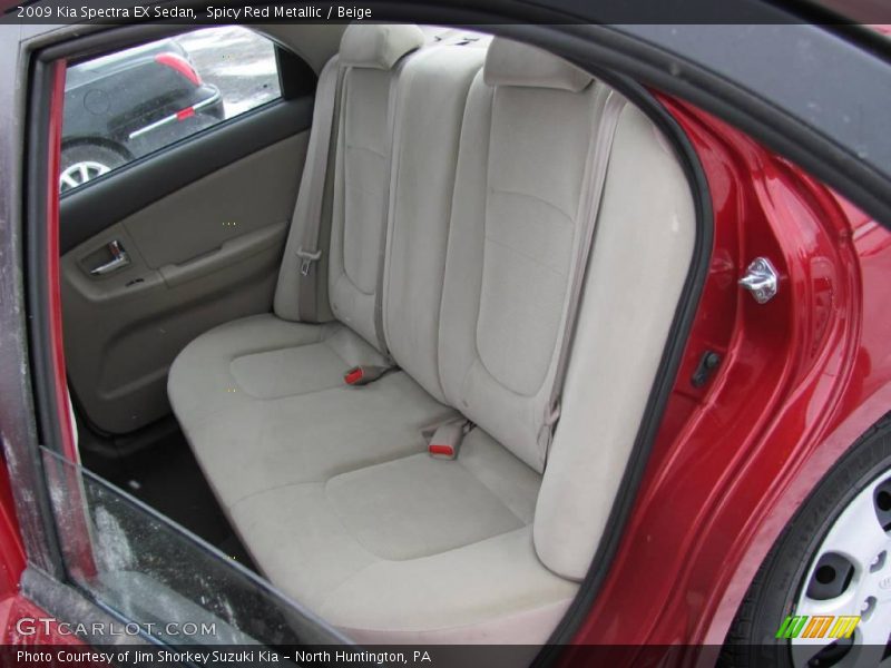 Spicy Red Metallic / Beige 2009 Kia Spectra EX Sedan