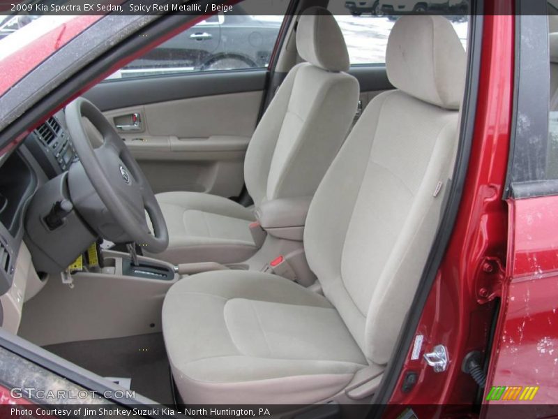 Spicy Red Metallic / Beige 2009 Kia Spectra EX Sedan