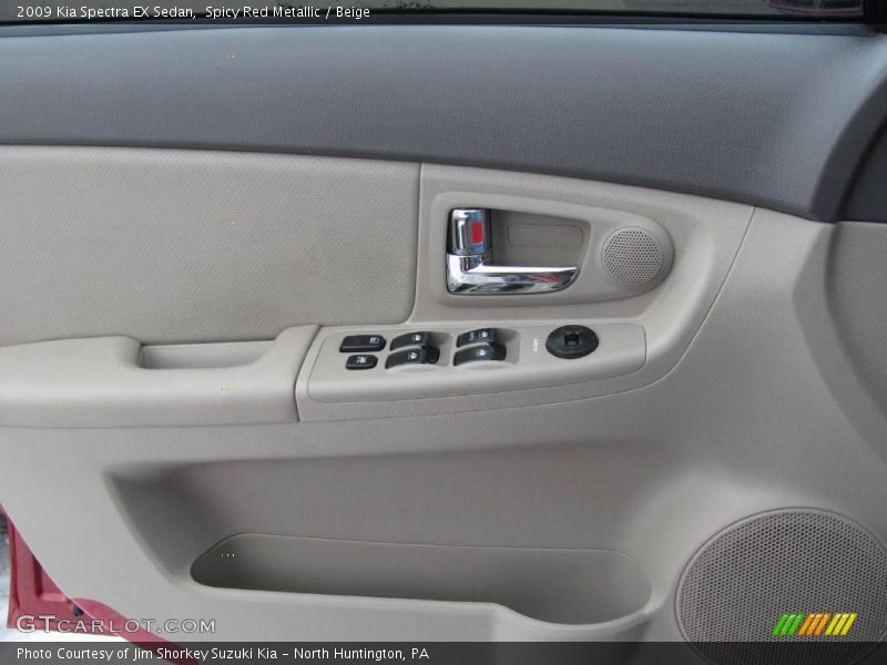 Spicy Red Metallic / Beige 2009 Kia Spectra EX Sedan