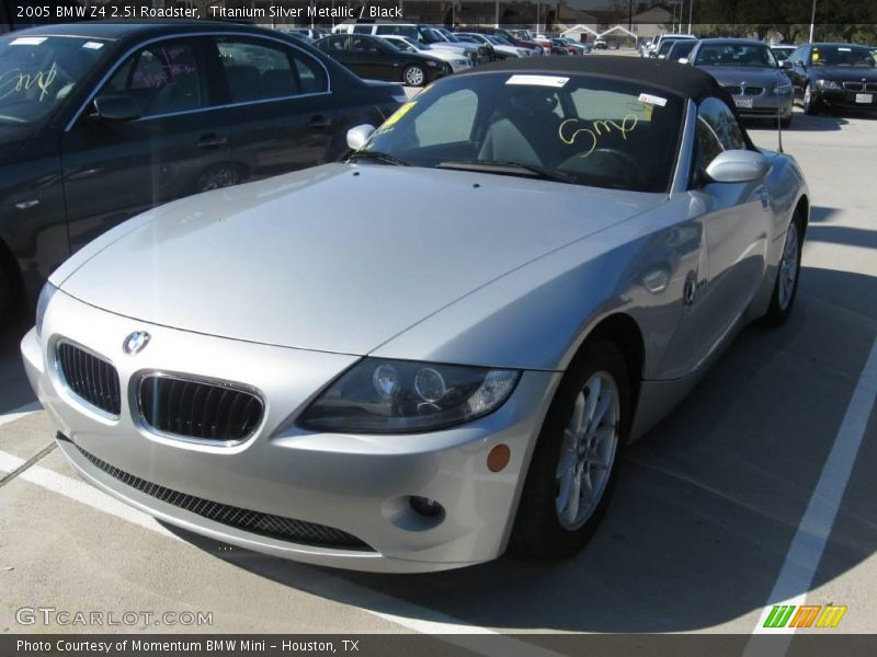 Titanium Silver Metallic / Black 2005 BMW Z4 2.5i Roadster