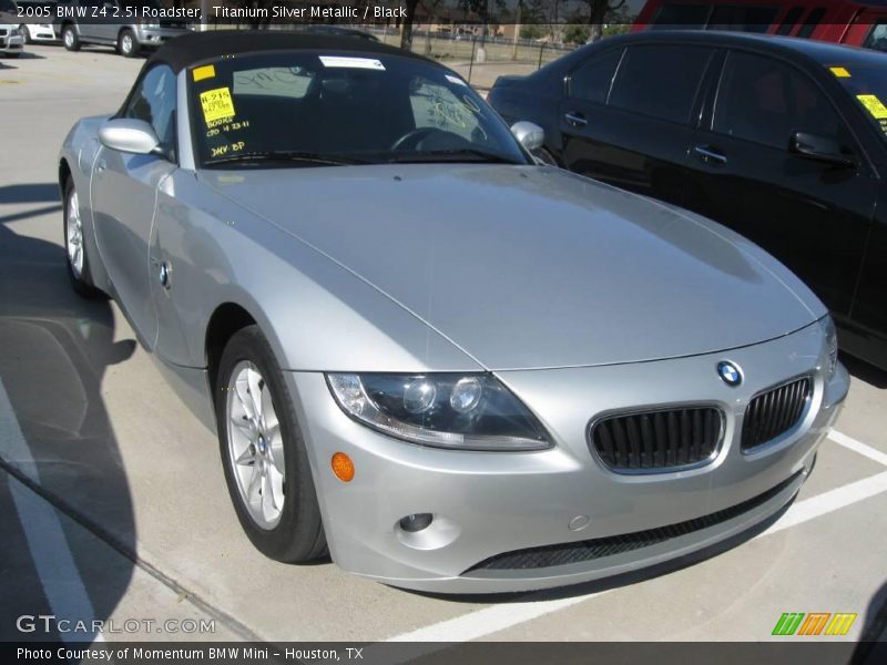 Titanium Silver Metallic / Black 2005 BMW Z4 2.5i Roadster