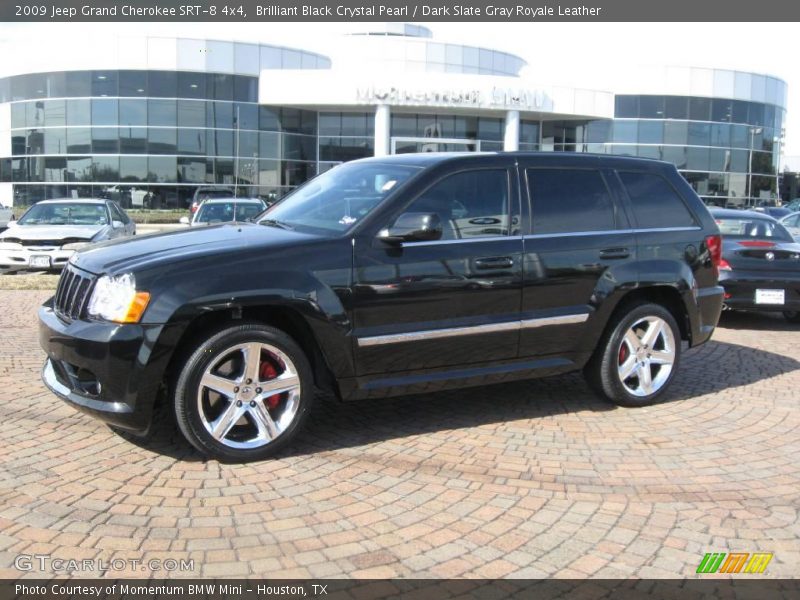 Brilliant Black Crystal Pearl / Dark Slate Gray Royale Leather 2009 Jeep Grand Cherokee SRT-8 4x4