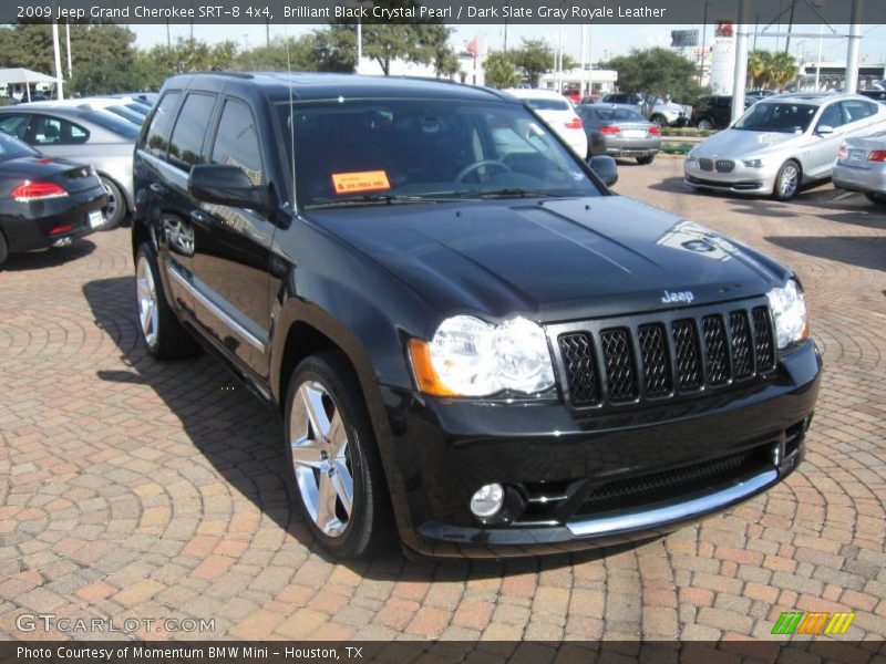 Brilliant Black Crystal Pearl / Dark Slate Gray Royale Leather 2009 Jeep Grand Cherokee SRT-8 4x4