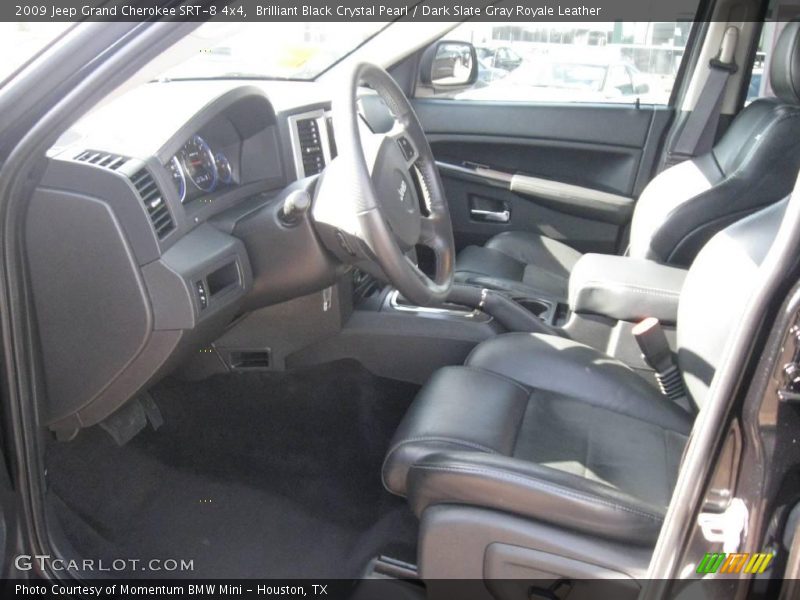 Brilliant Black Crystal Pearl / Dark Slate Gray Royale Leather 2009 Jeep Grand Cherokee SRT-8 4x4