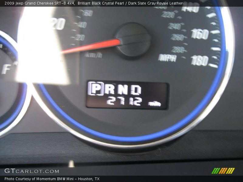 Brilliant Black Crystal Pearl / Dark Slate Gray Royale Leather 2009 Jeep Grand Cherokee SRT-8 4x4