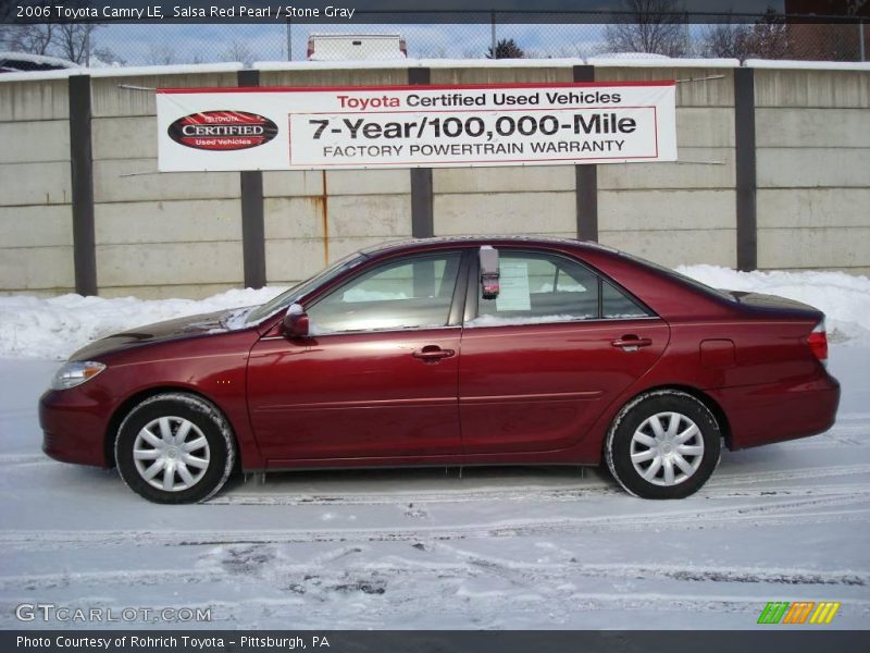 Salsa Red Pearl / Stone Gray 2006 Toyota Camry LE