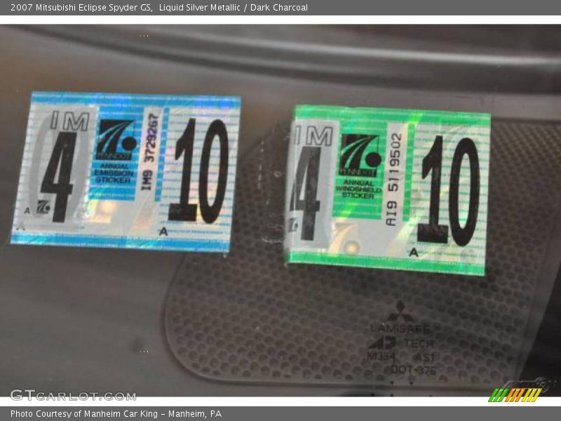 Liquid Silver Metallic / Dark Charcoal 2007 Mitsubishi Eclipse Spyder GS